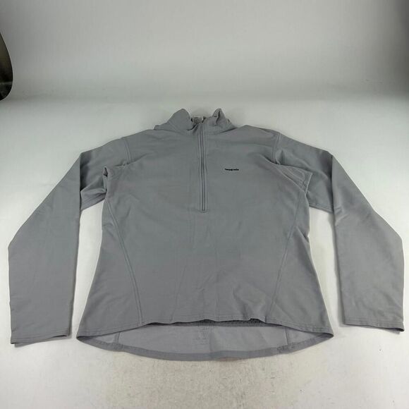 VTG Patagonia Cycling Pullover Jersey Jacket Womens Large Made USA 1/2 Zip Gray - Picture 3 of 10